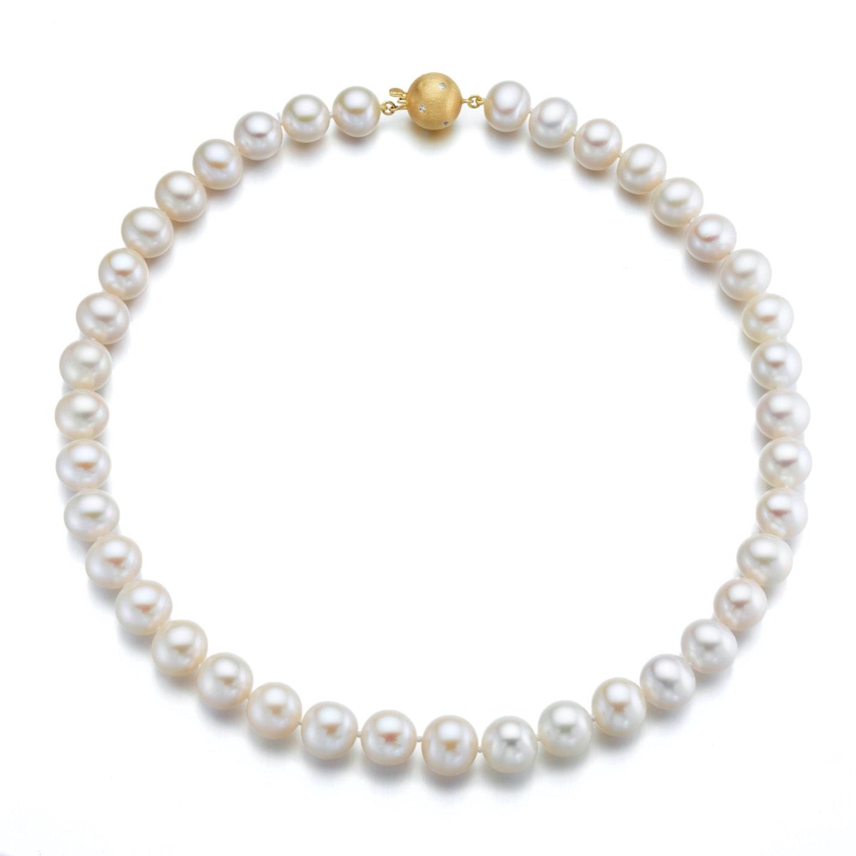 White Pearl Necklace 8.5mm Size Option