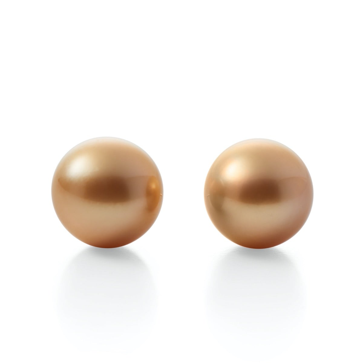 Golden South Sea Pearl Earrings 12.5mm Size