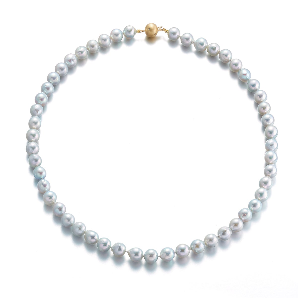 Elegant Baroque Blue Akoya Pearl Necklace