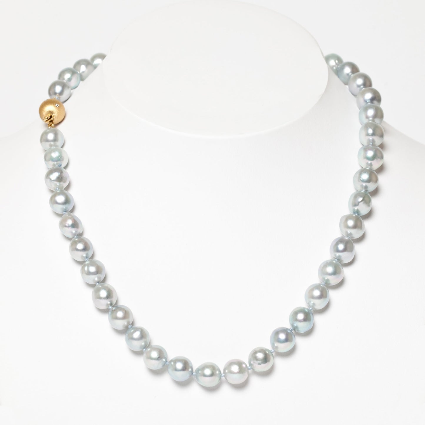 Elegant Baroque Blue Akoya Pearl Necklace