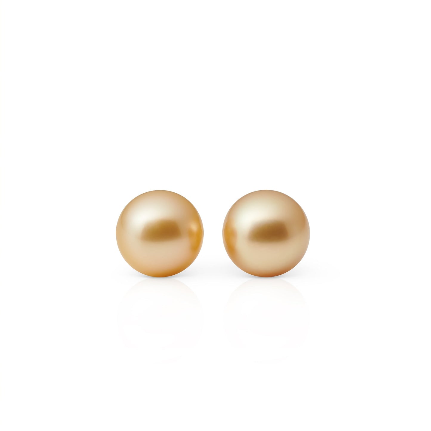 Golden South Sea Pearl Earrings in 9mm Size