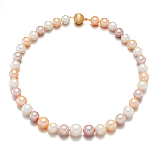 Pastel Pearl Graduated Necklace for Women