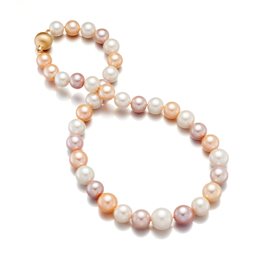 Pastel Pearl Graduated Necklace for Women