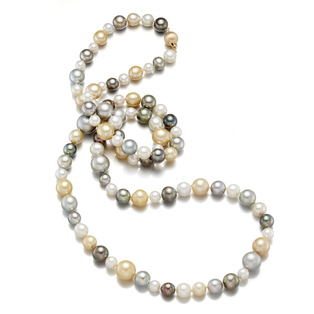 Multi-Color Tahitian and South Sea Pearl Necklace 1