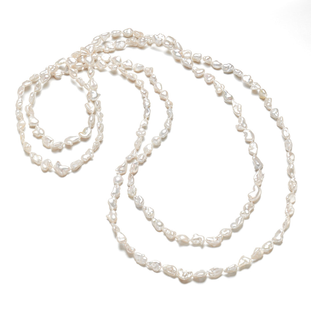 South Sea Pearl Long Rope Necklace 6x8mm