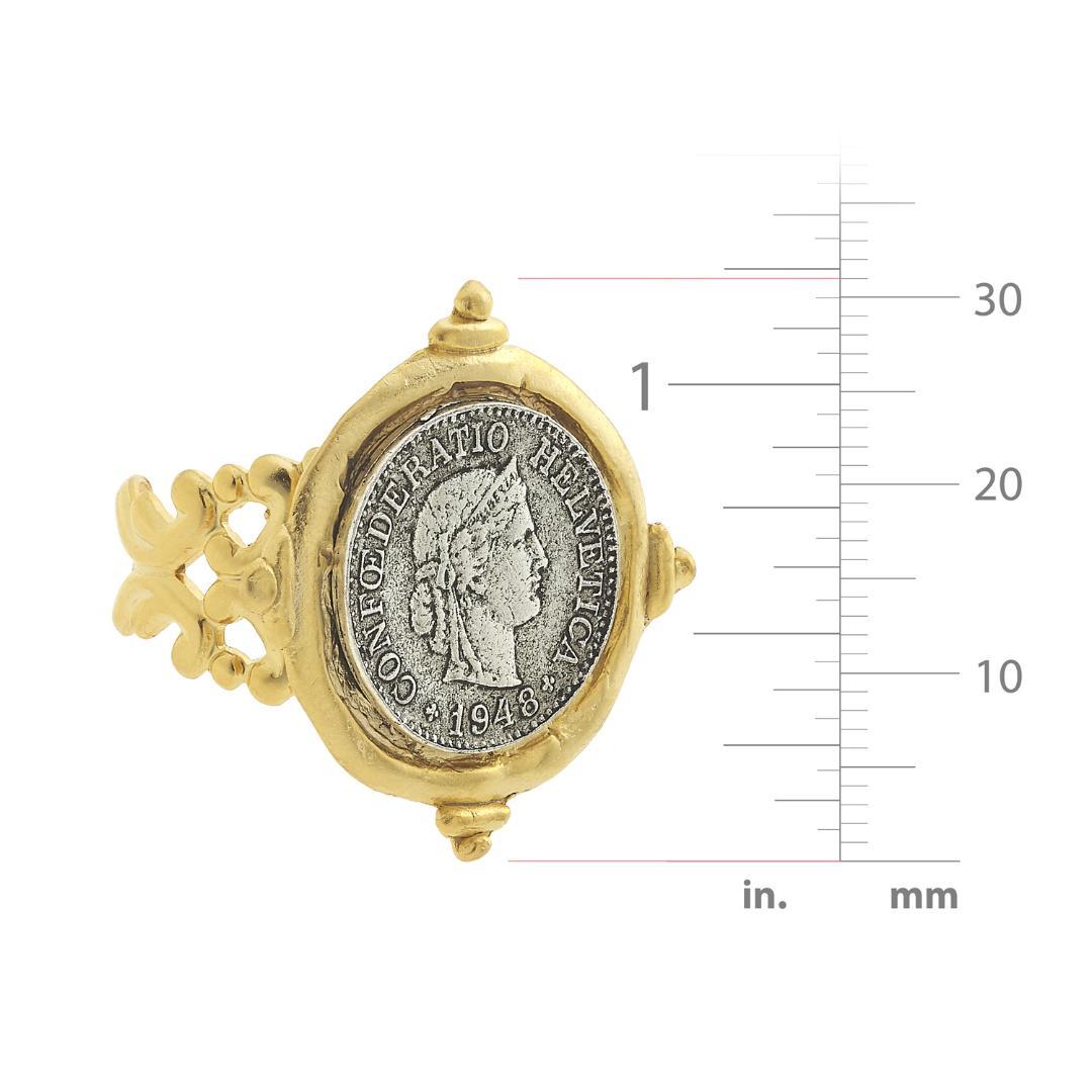 Mixed Metal Coin Design Ring