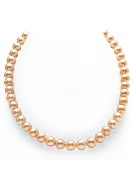 Peach Freshwater Pearl Necklace 7.0-7.5mm AAAA Quality