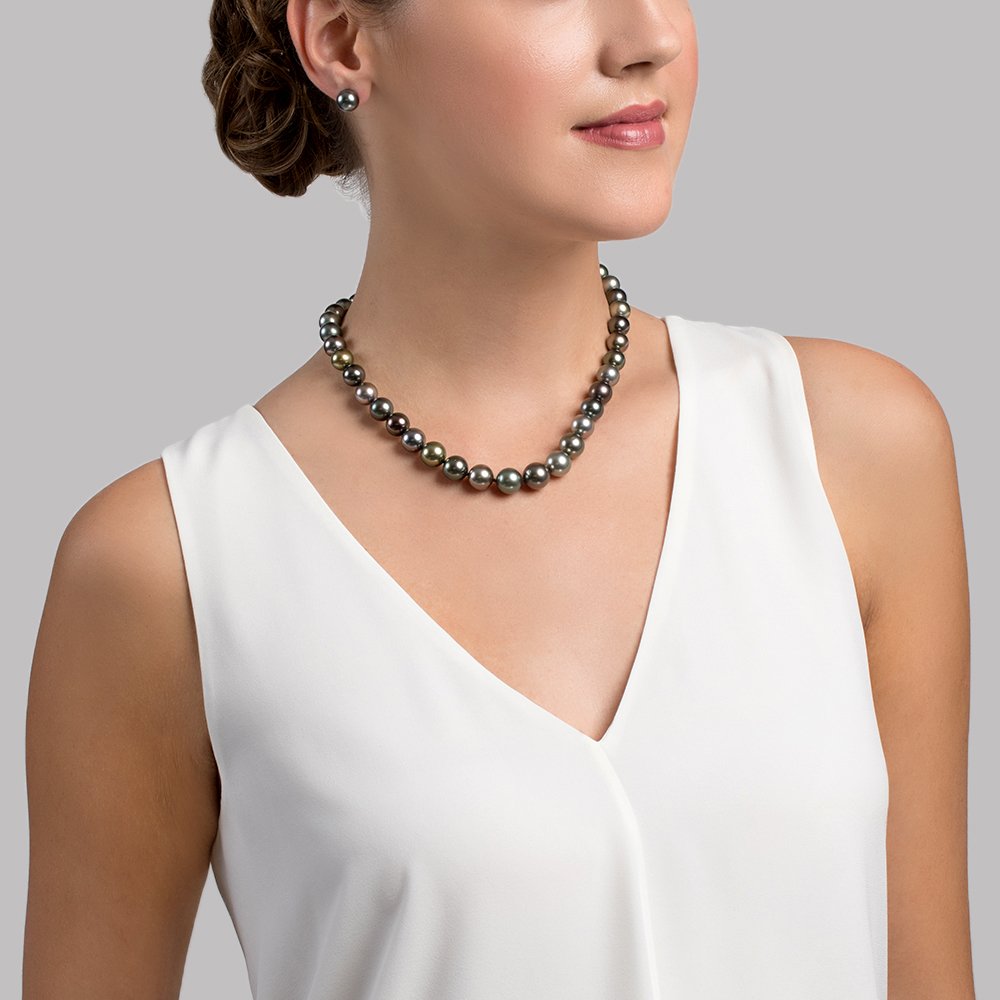 Multi-Color Tahitian Pearl Necklace in AAAA Quality 1