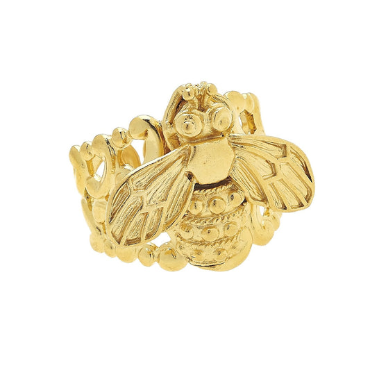 Delicate Honey Design Gold Ring