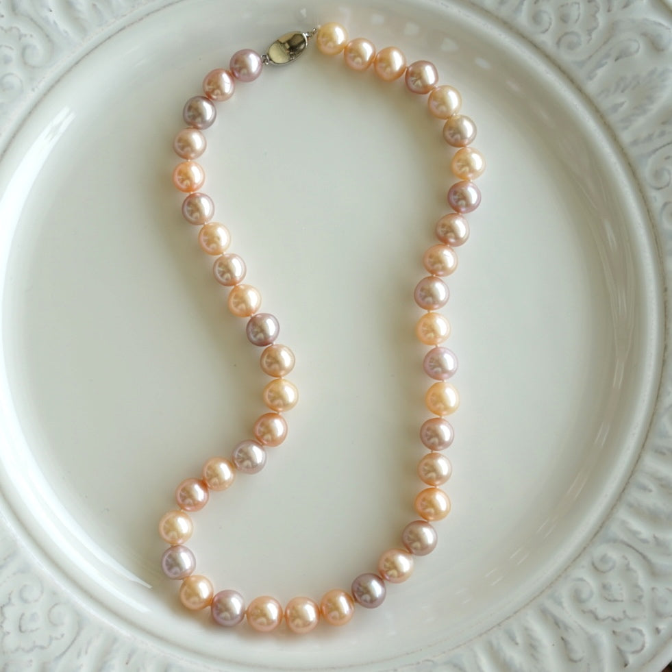 Multicolor Freshwater Pearl Strand Necklace 10-11mm