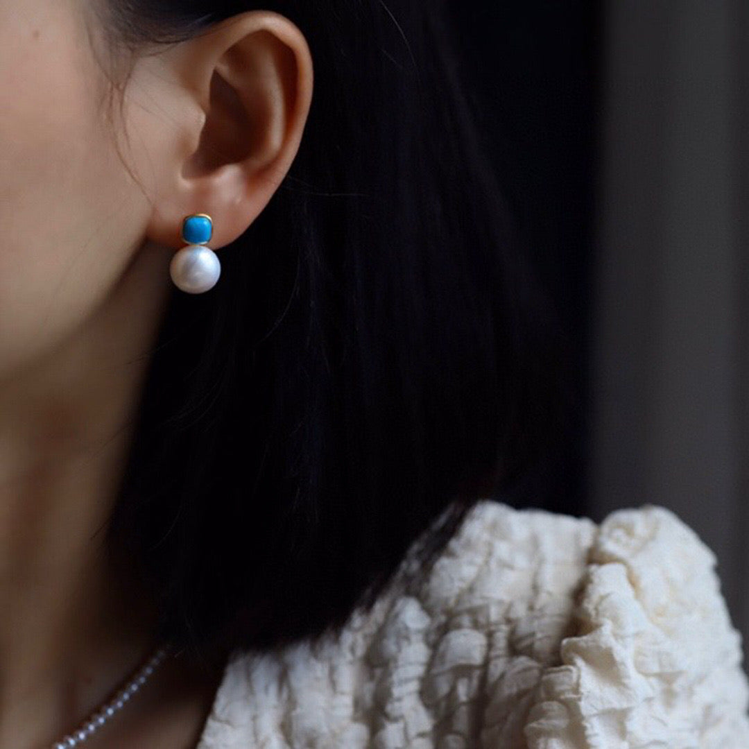 Turquoise and Pearl Stud Earrings for Every Occasion