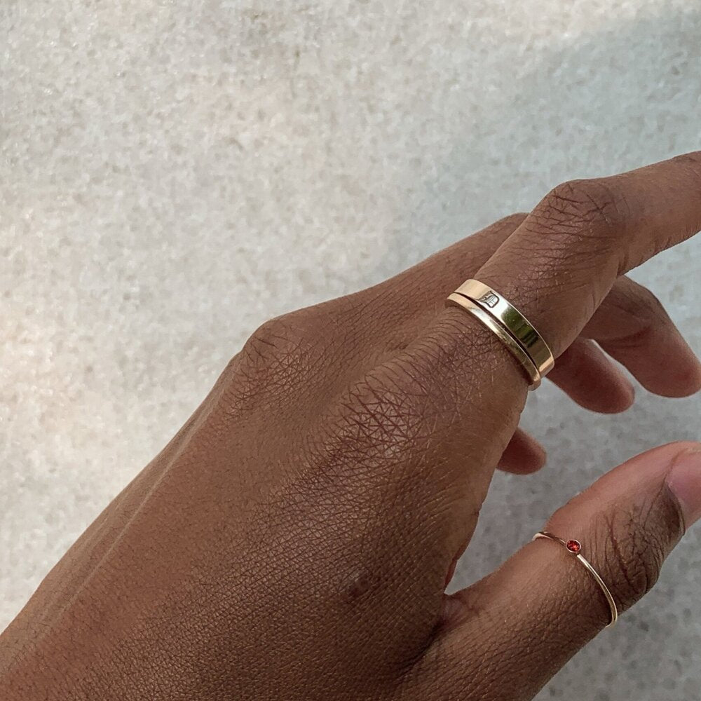 Custom Old English Ring in 14k Gold