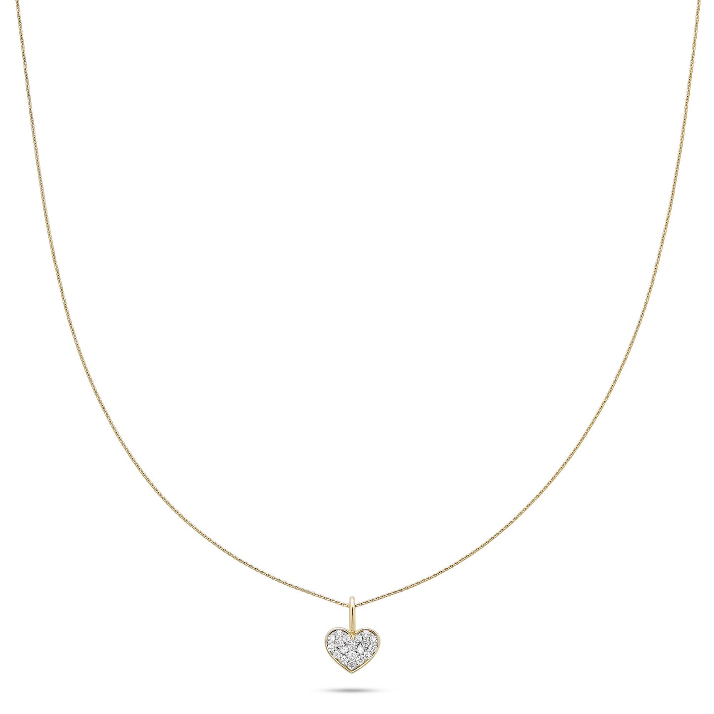 Sparkling Heart Diamond Choker Necklace