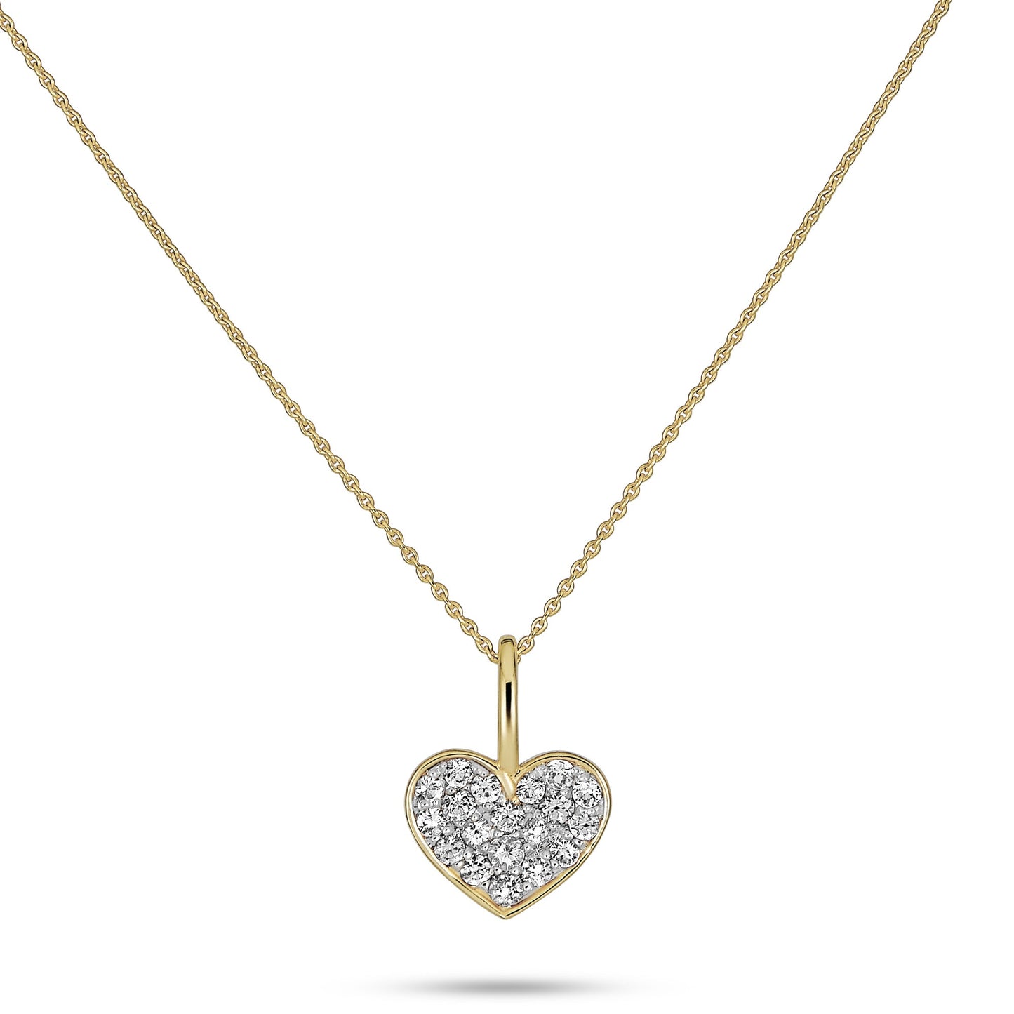 Sparkling Heart Diamond Choker Necklace