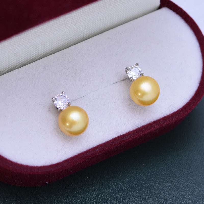 Freshwater Pearl Stud Earrings in Various Colors