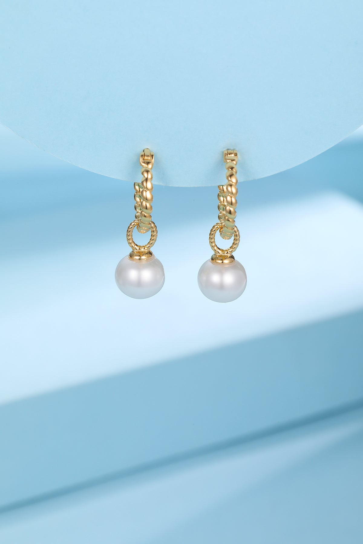 Freshwater Pearl Twist Hoop Detachable Earrings