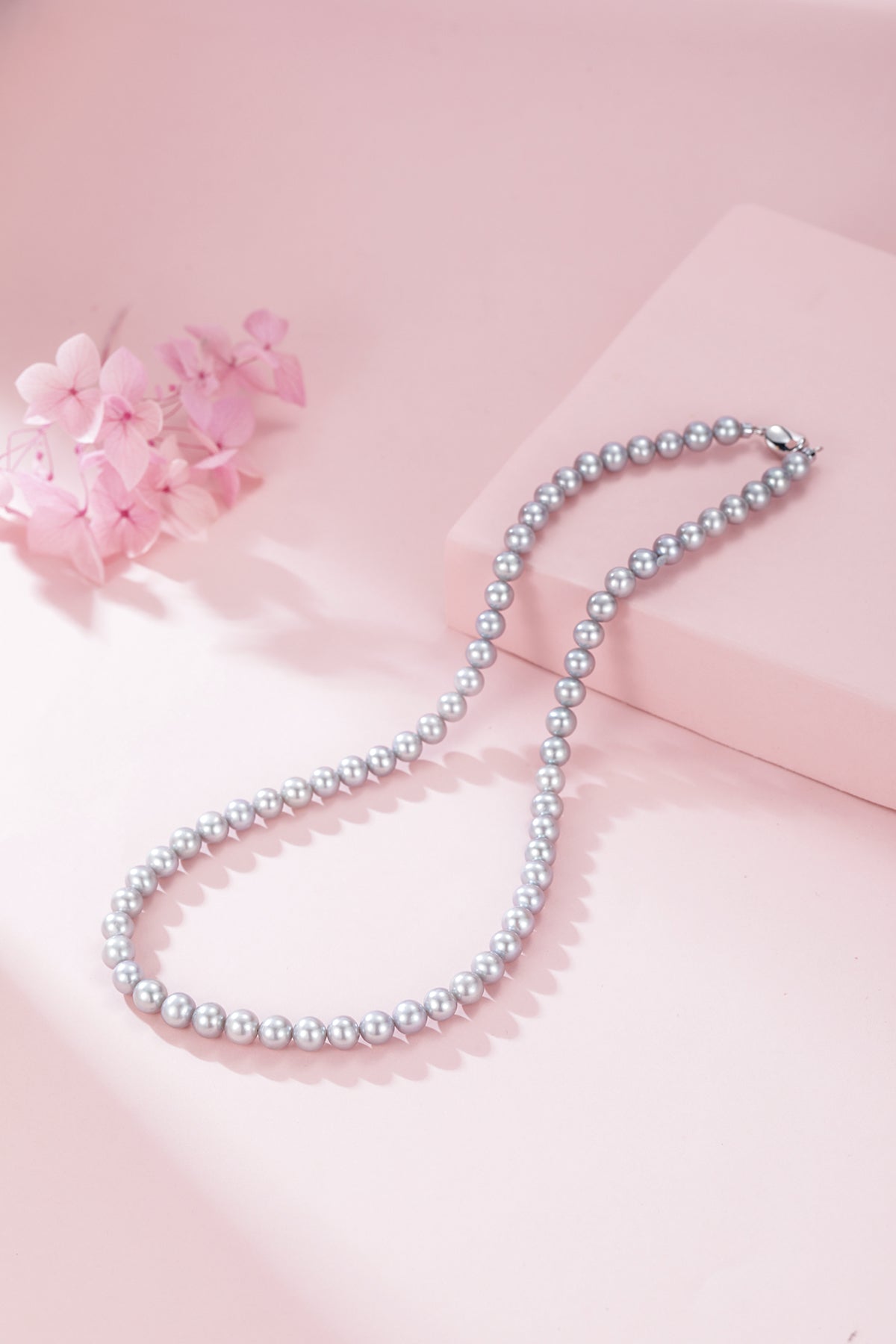 Grey Freshwater Pearl Strand Necklace 5-6mm