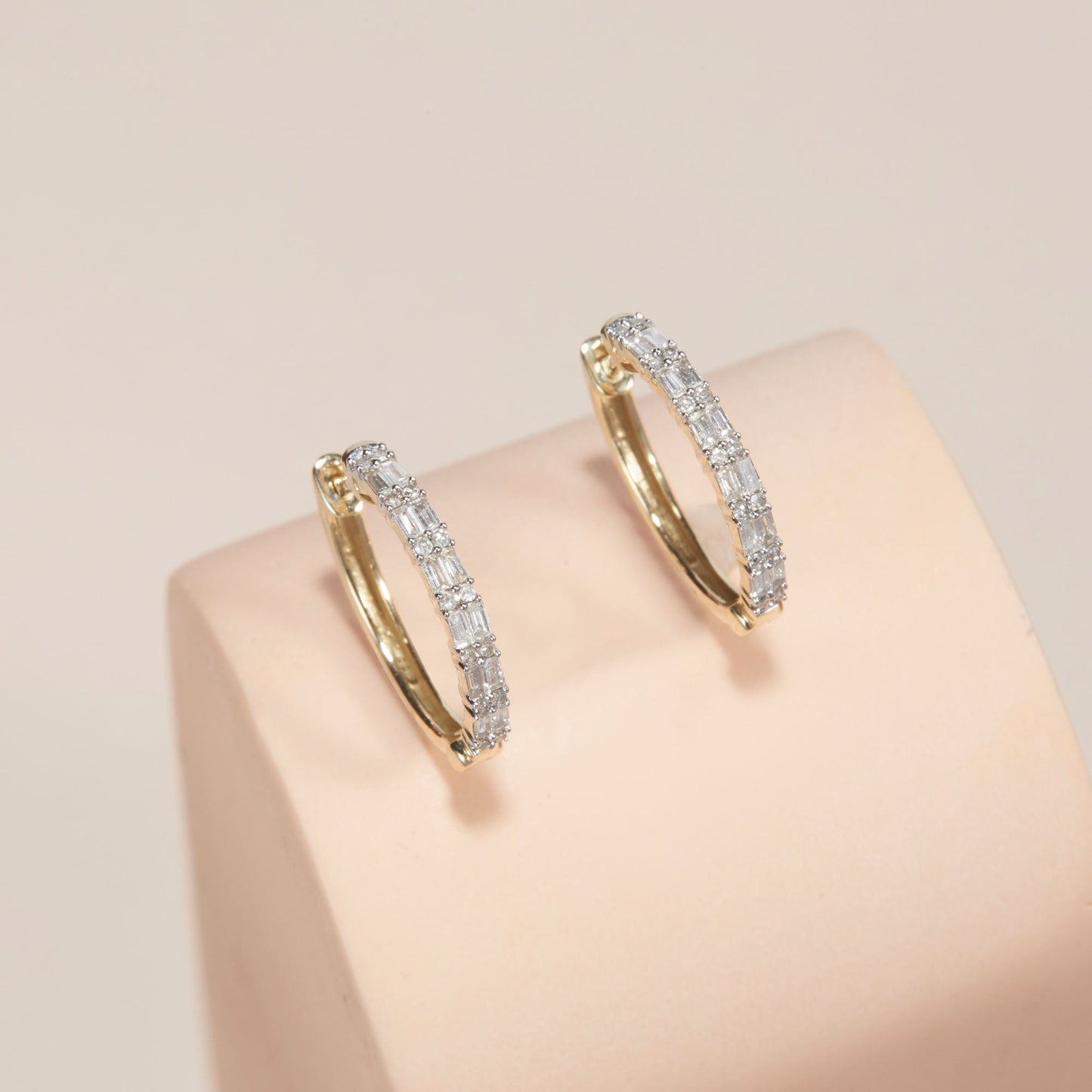 Diamond Huggie Earrings in Elegant Style 1