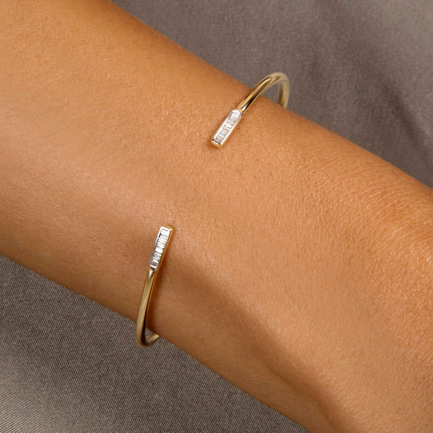 Baguette Diamond Cuff Bracelet in Elegant Design