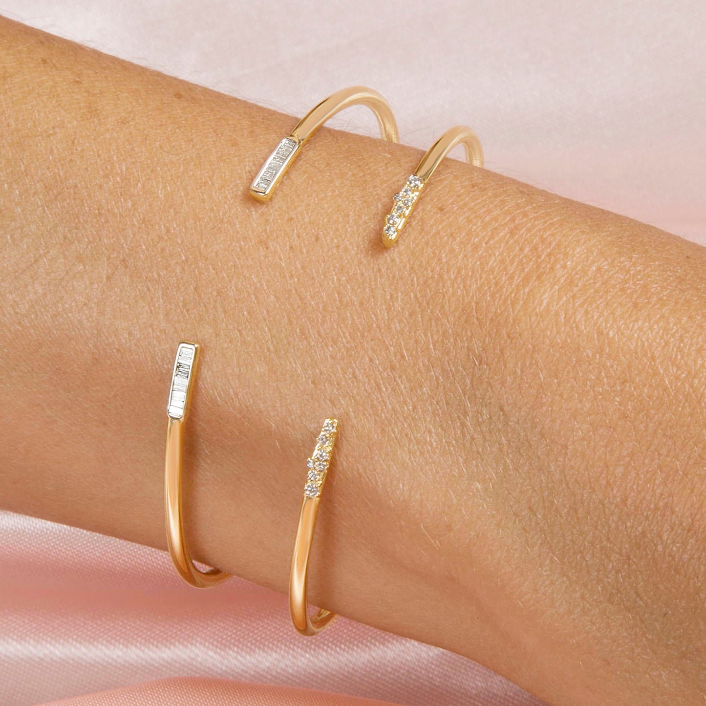 Baguette Diamond Cuff Bracelet in Elegant Design