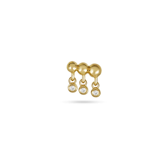 Diamond Trio Stud Earrings in Elegant Design