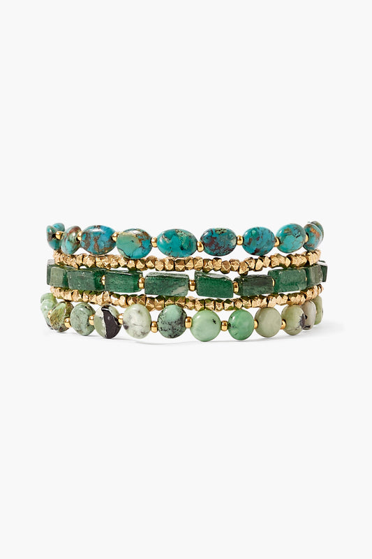 Green Mix Wrap Bracelet in Adjustable Design