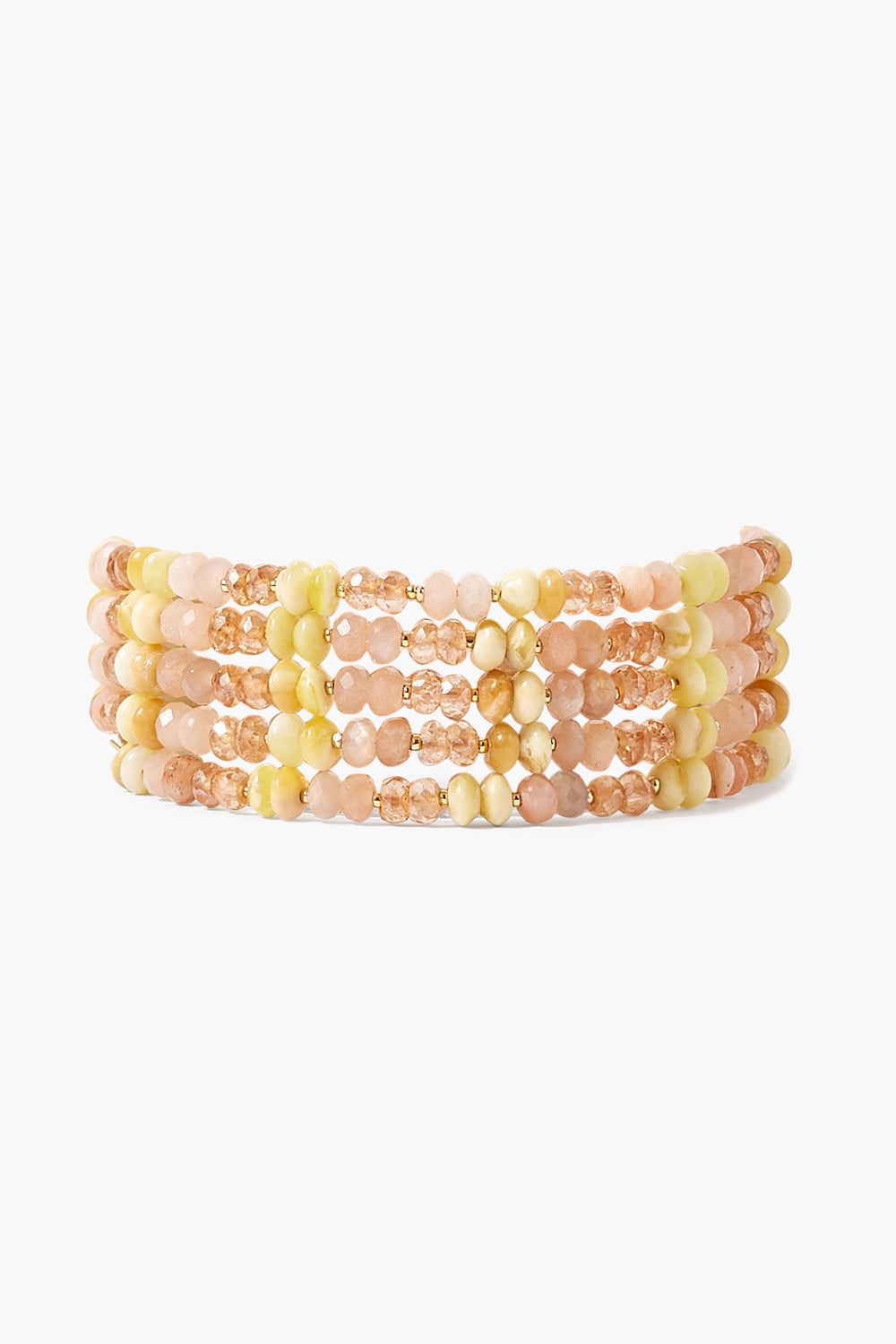 Citrine Naked Wrap Bracelet in Silver