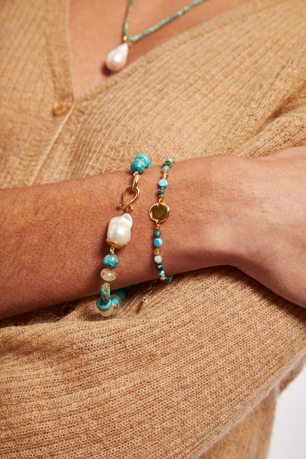 Turquoise Mix Bracelet in Marrakesh Style