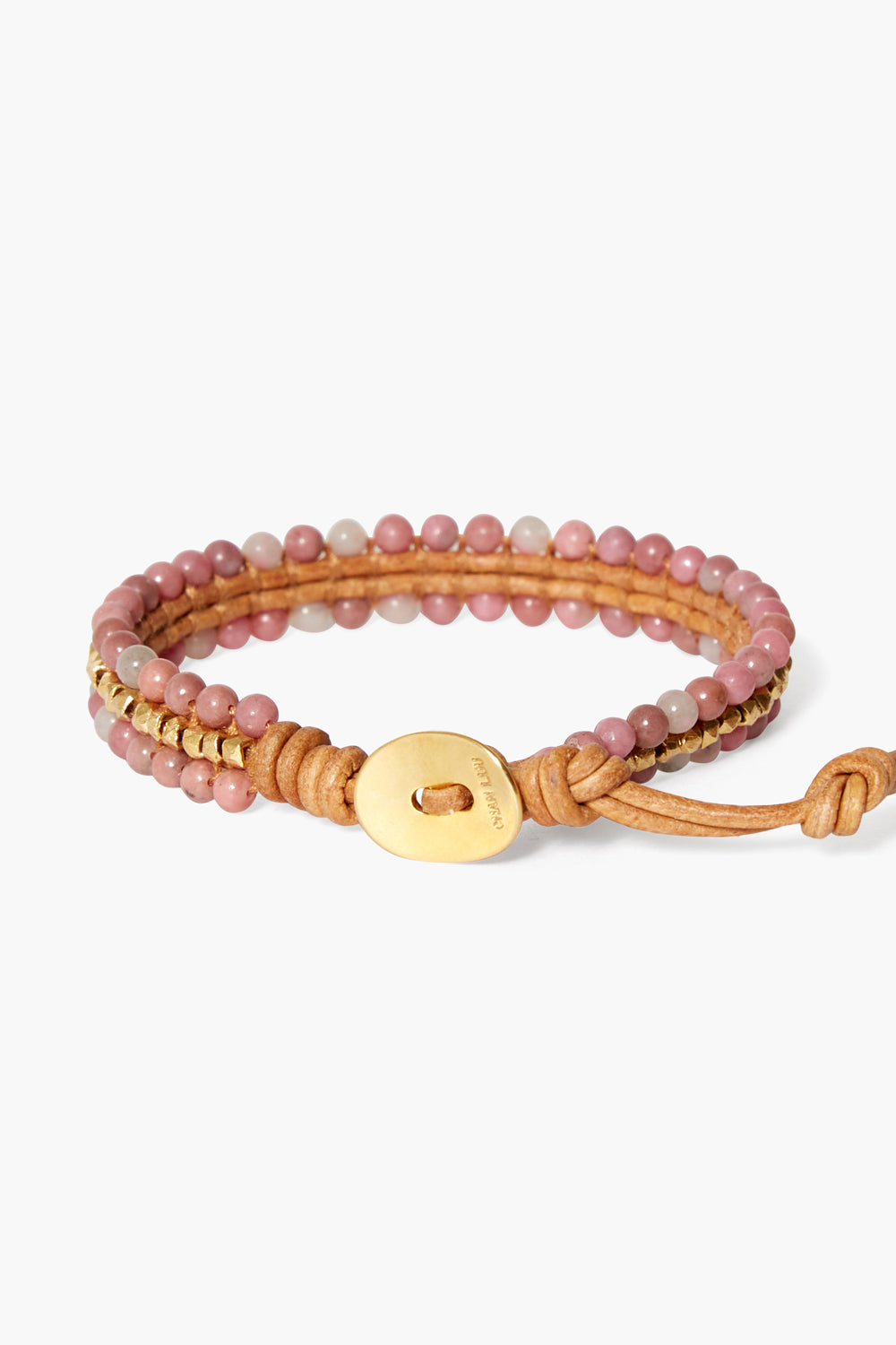 Rhodonite Cuff Wrap Bracelet in Stylish Design