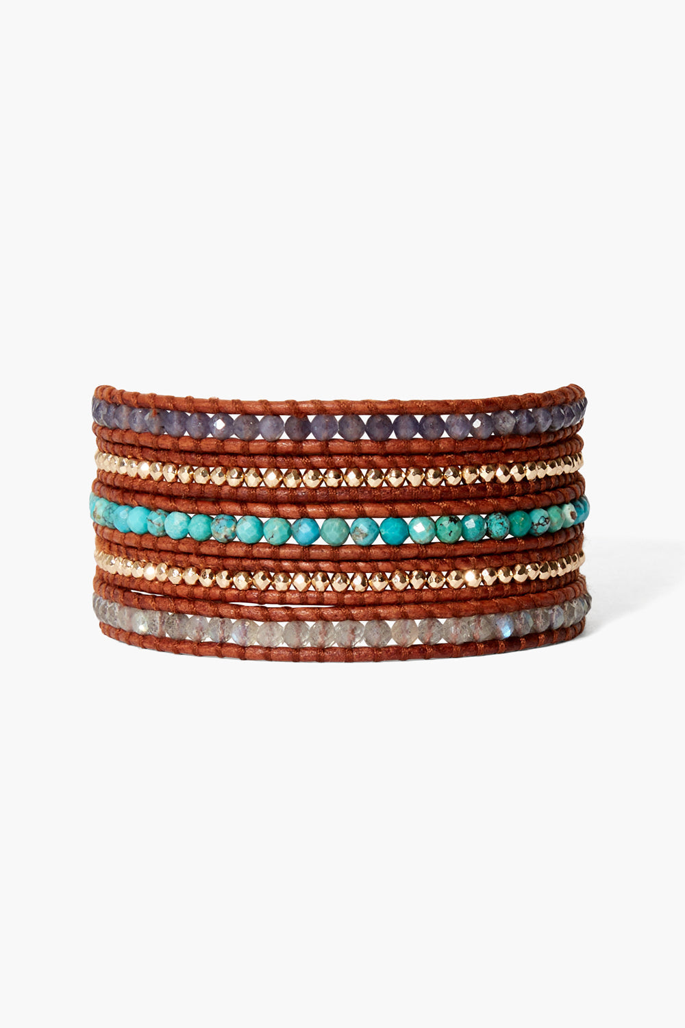 Turquoise Mix Wrap Bracelet in Stylish Design