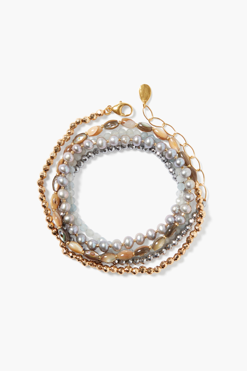 Gold Mix Naked Wrap Bracelet