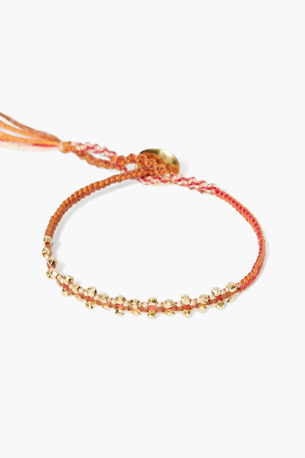 Single Wrap Bracelet in Orange Mix