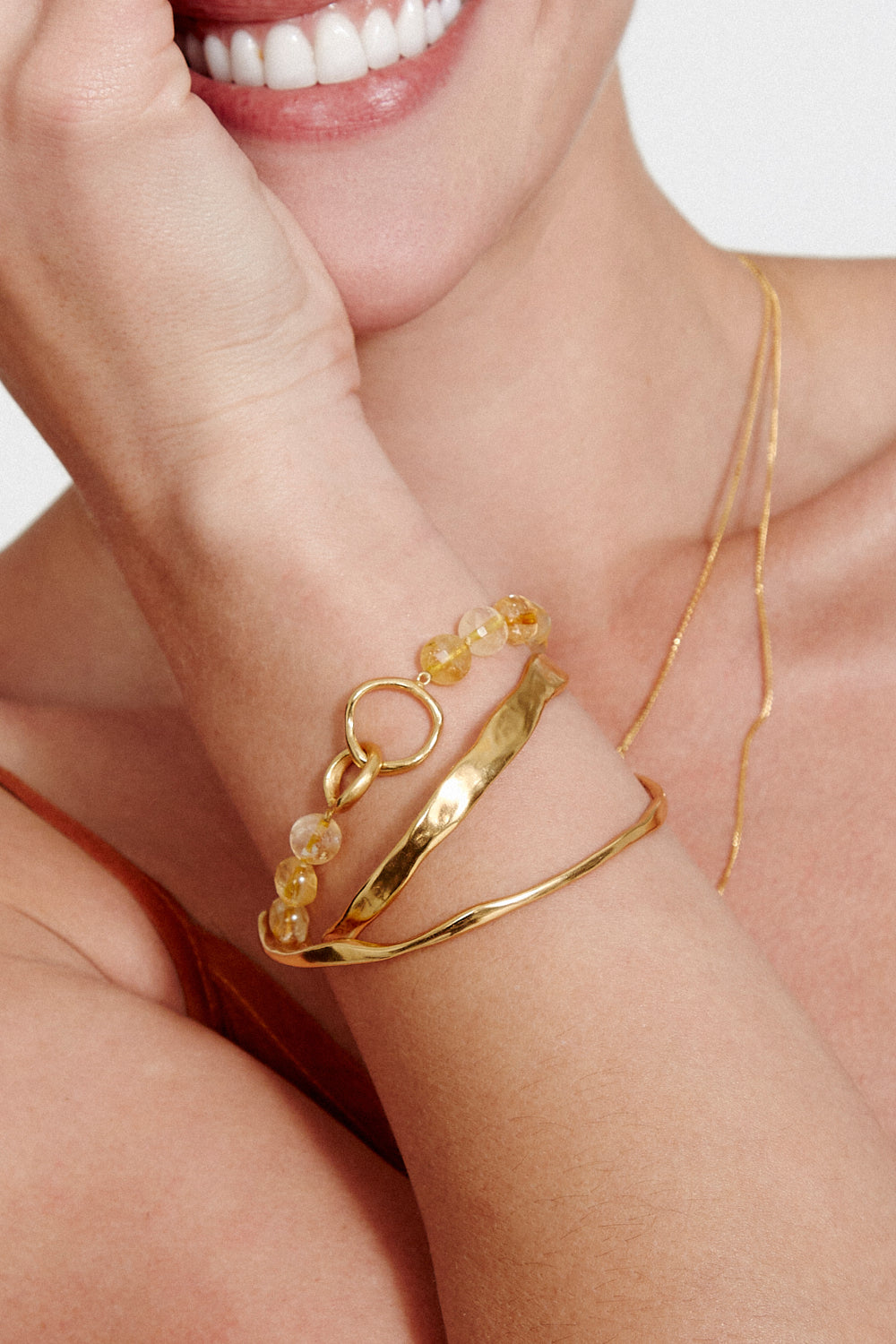 Elegant Yellow Gold Cuff Bracelet for Women