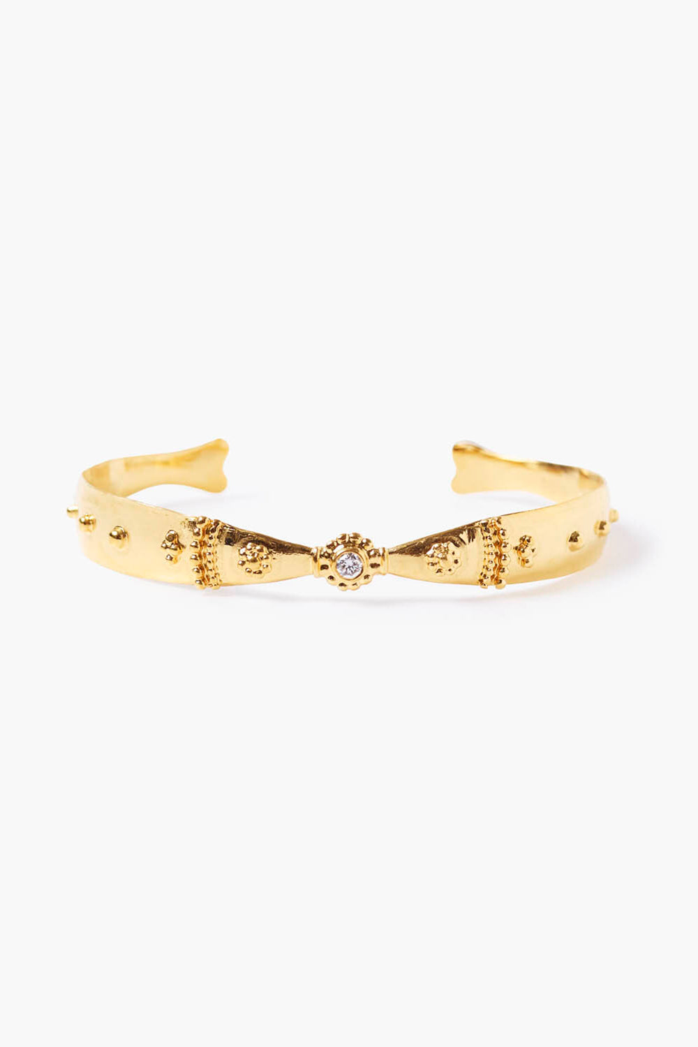 Yellow Gold Fisherman Style Cuff Bracelet