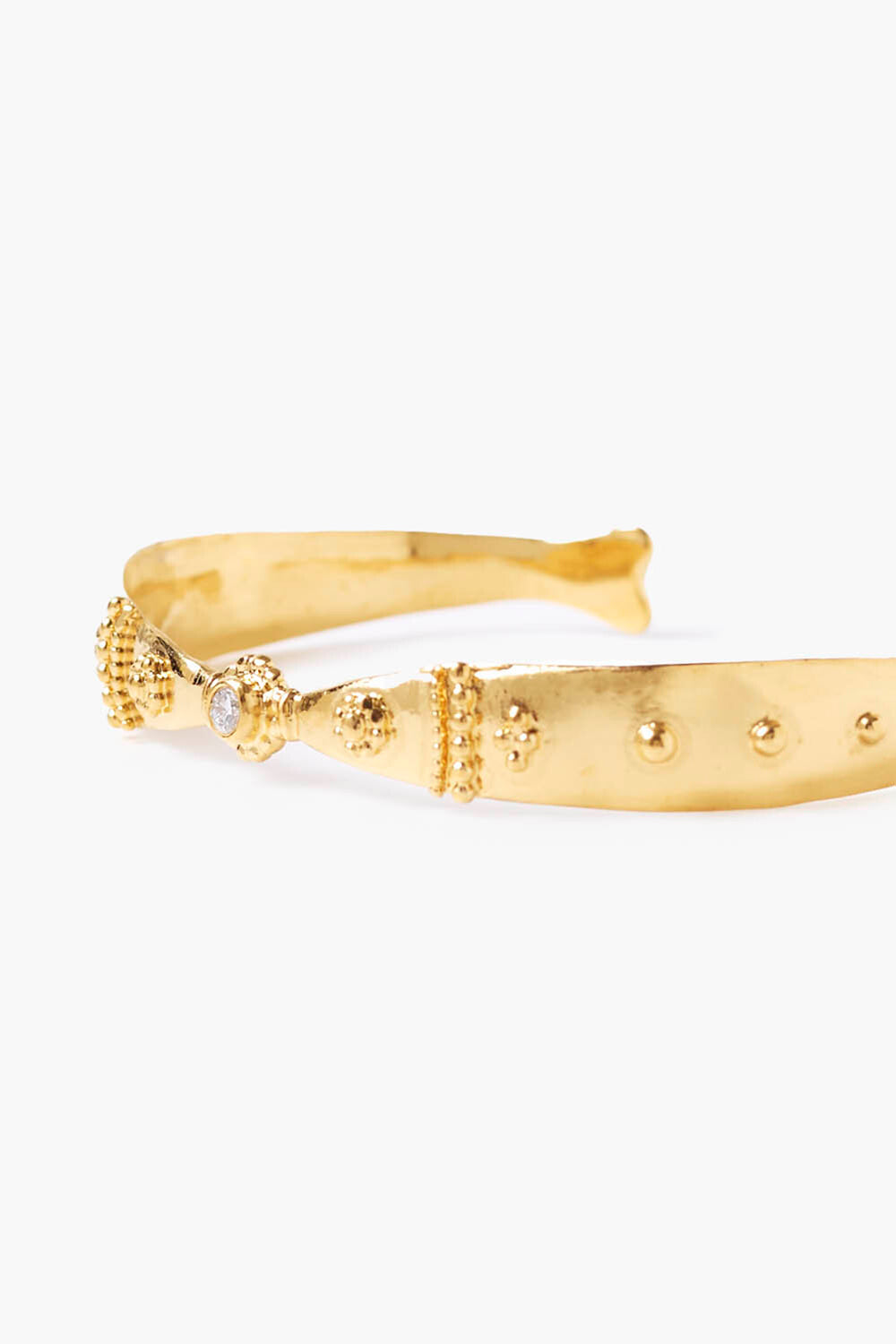 Yellow Gold Fisherman Style Cuff Bracelet