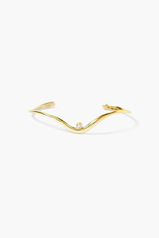 Gold Diamond Canyon Cuff Bracelet