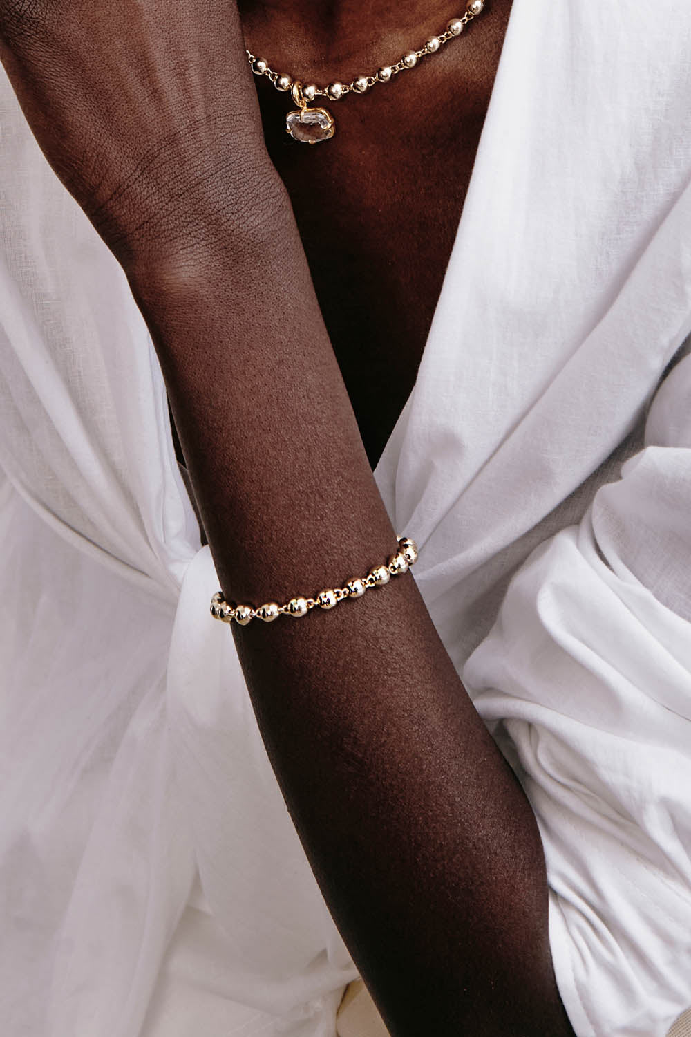 Gold Ball Chain Bracelet