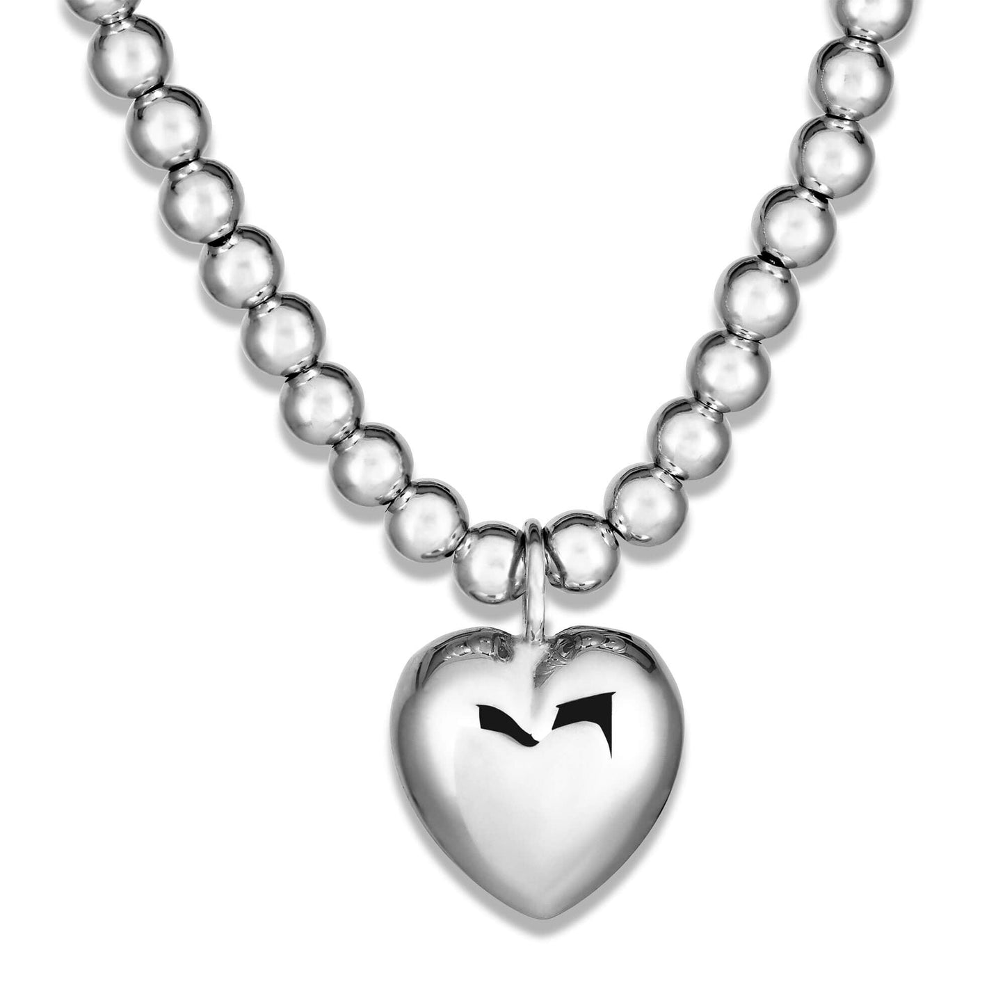 Puffed Heart Necklace in Unique Design