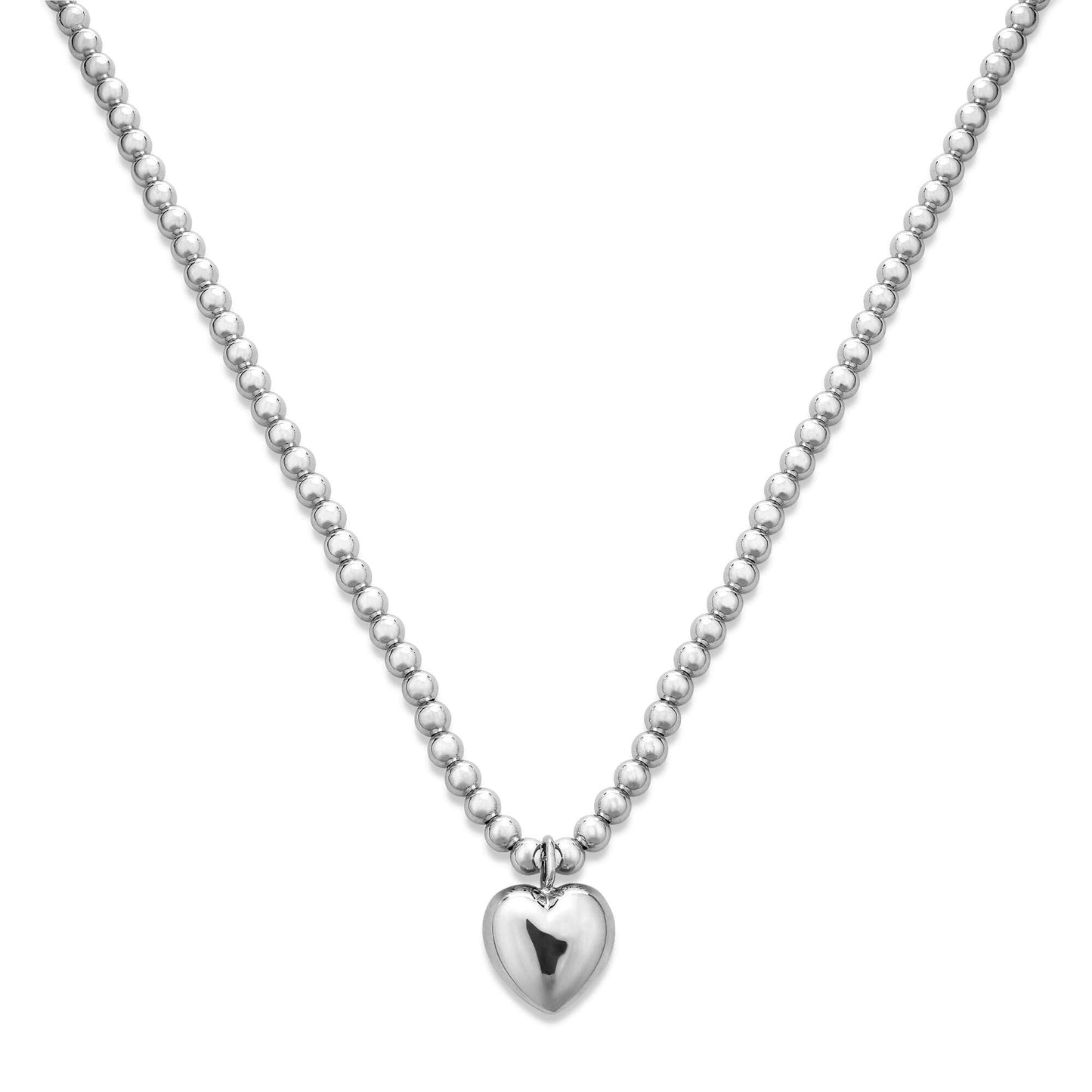 Puffed Heart Necklace in Unique Design