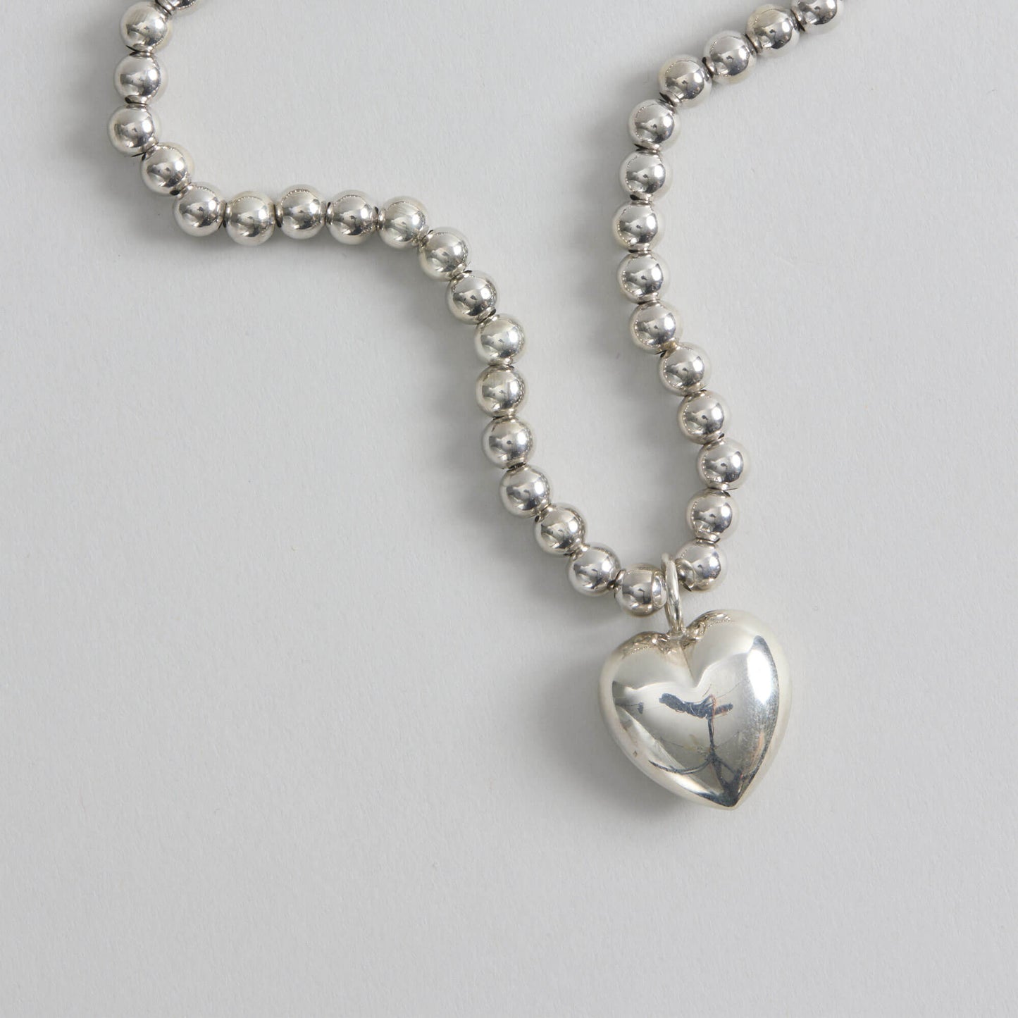 Puffed Heart Necklace in Unique Design