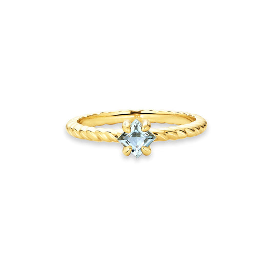 Aquamarine Blue Lagoon Cocktail Ring