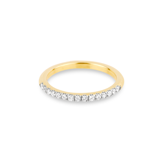 White Diamond Pave Band Ring