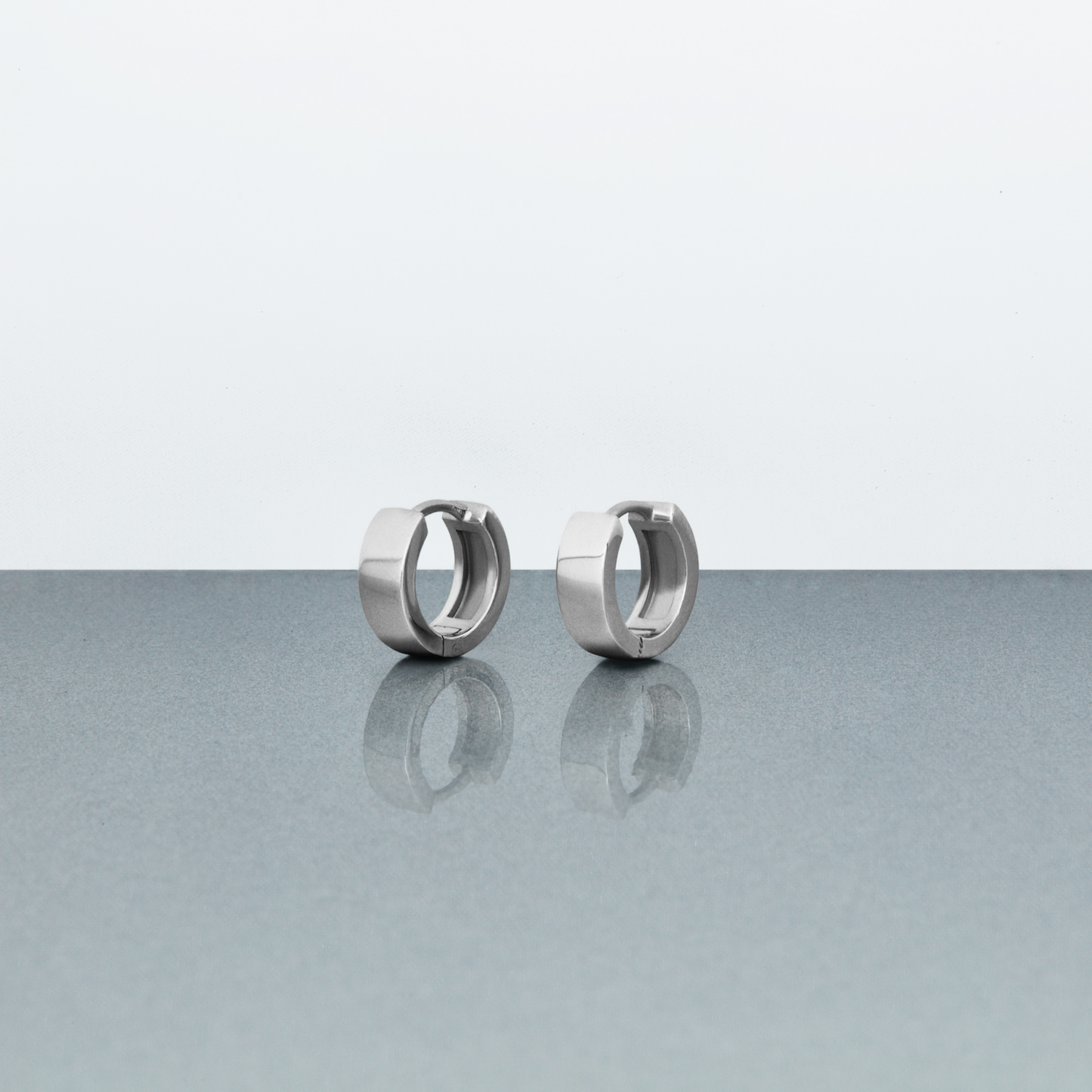 Bold Silver Second Hole Huggie Earrings