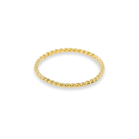 Gold Twist Ring with Bold Design