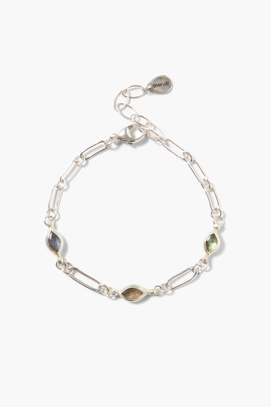 Silver Labradorite Bracelet with Elegant Design