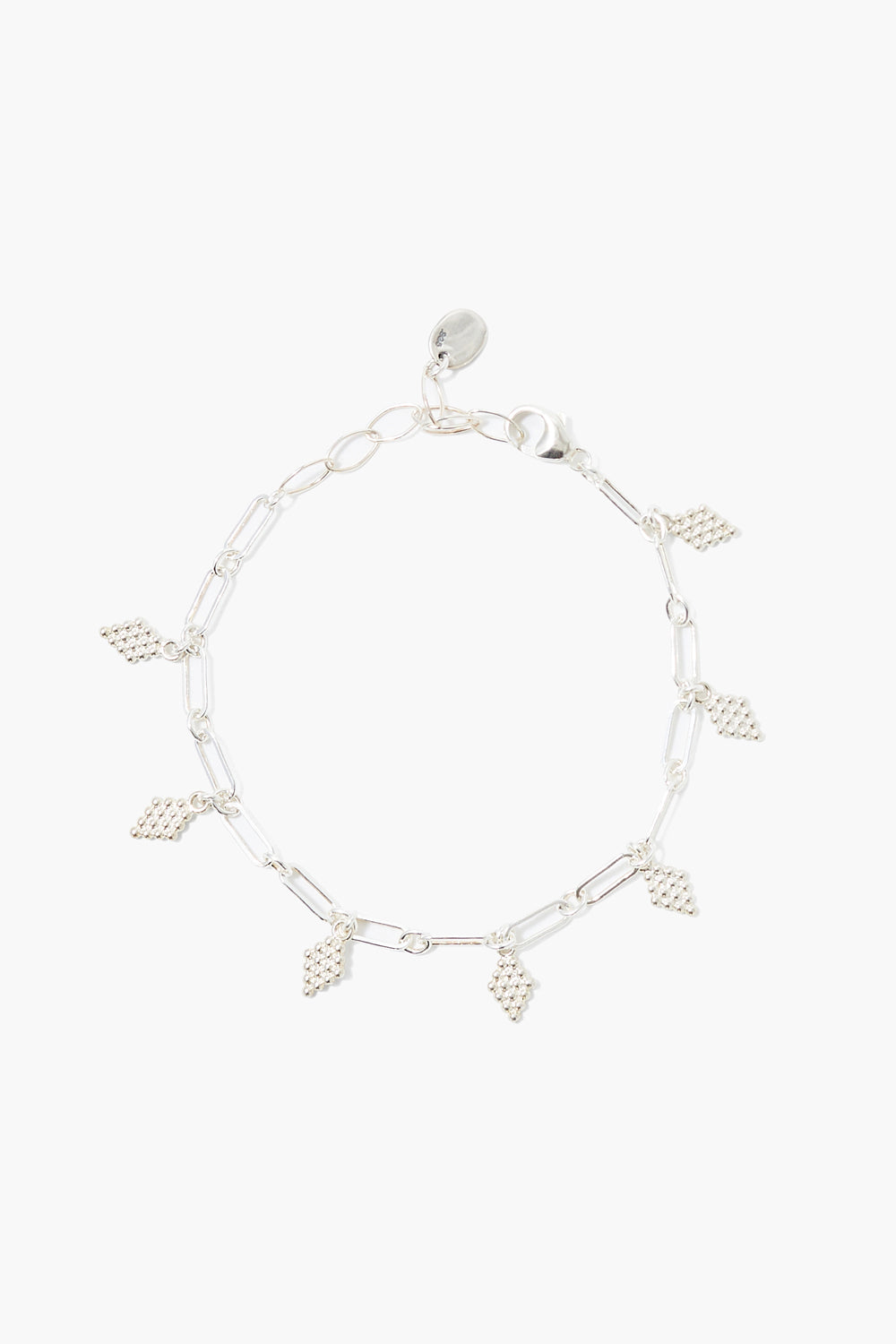 Silver Charm Bracelet with Elegant Design