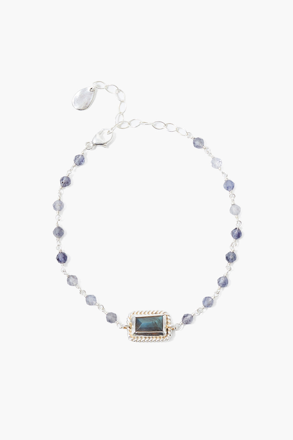 Iolite Mixed Material Bracelet for Women