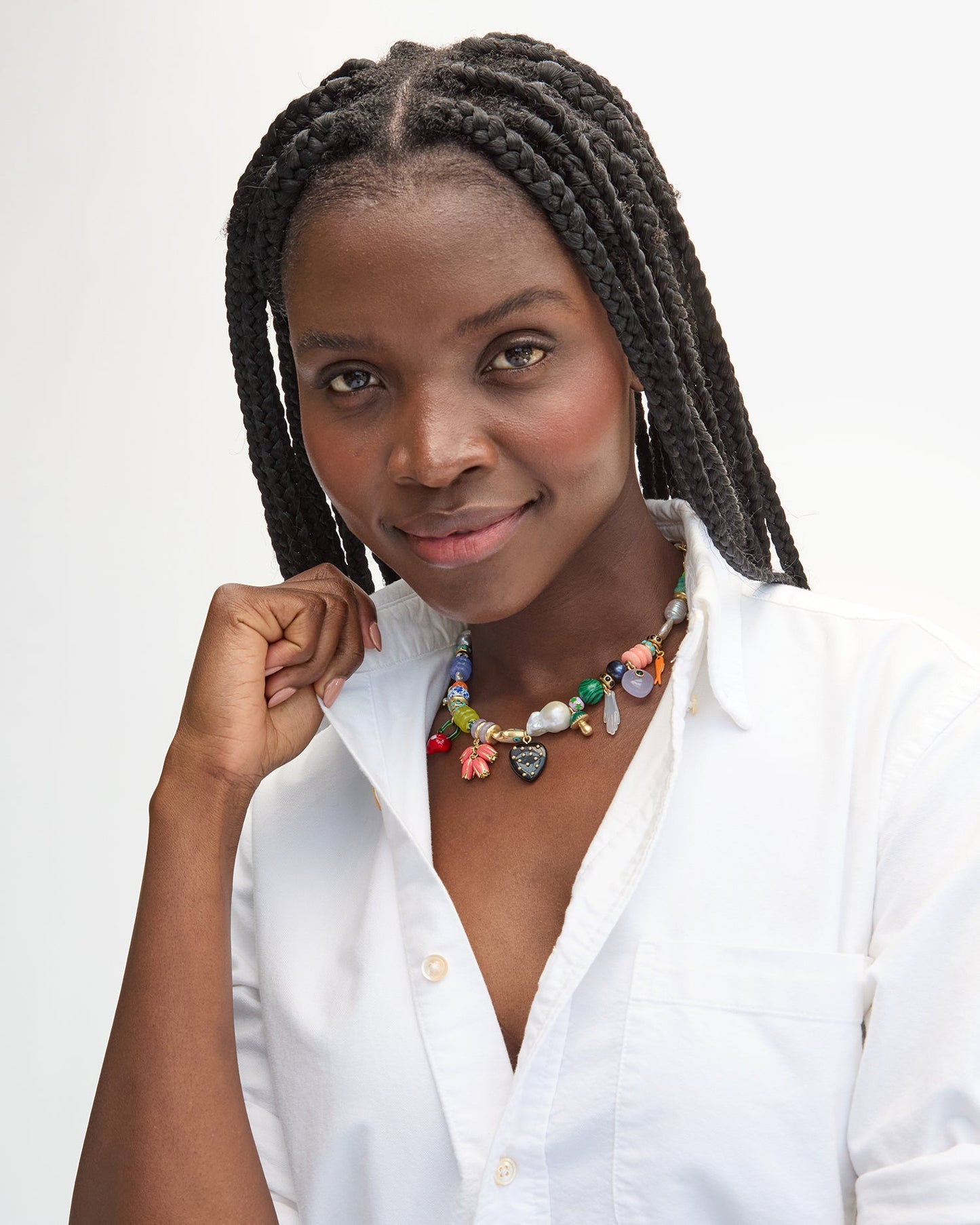 Bold Beaded Statement Necklace in Vibrant Colors