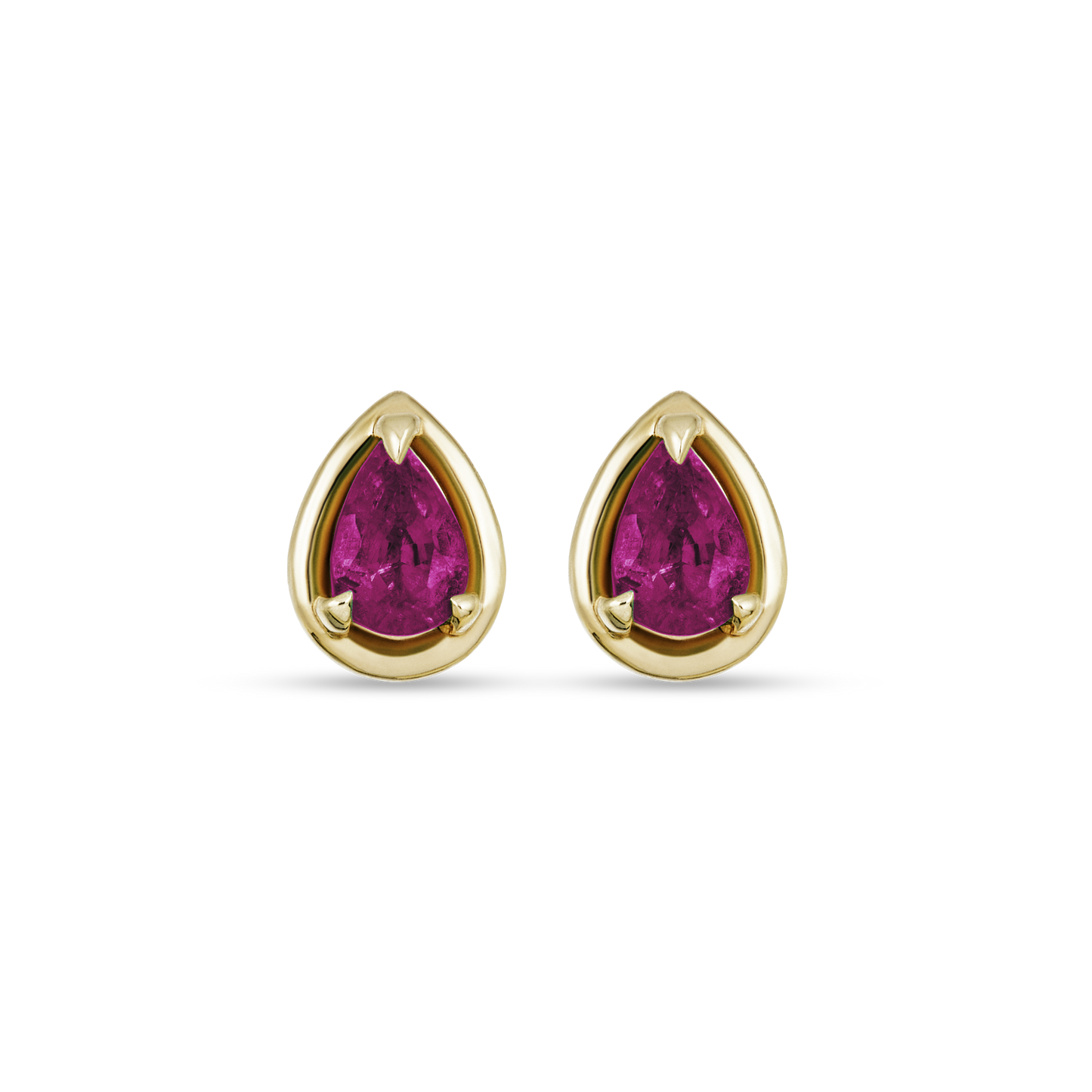 Pear Shaped Birthstone Stud Earrings