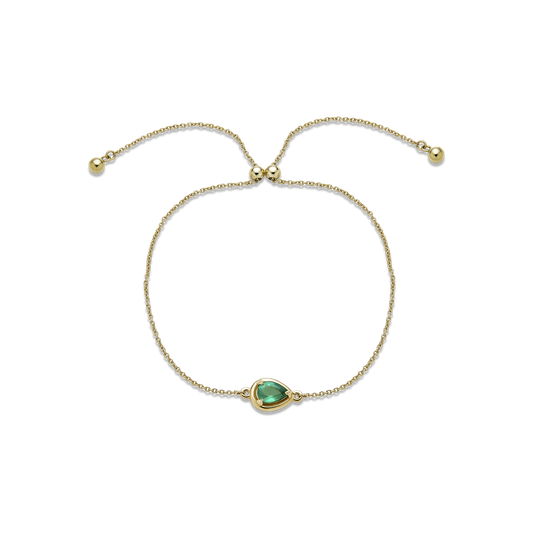 Pear Cut Birthstone Bonbon Bracelet in Silver